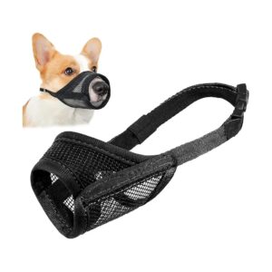 Breathable Nylon Dog Muzzle for Small Medium and Large Dogs Adjustable and Soft