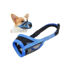 Breathable Nylon Muzzle for Large Breed Dogs Soft Adjustable Puppy Muzzle