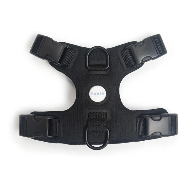 Breathable Performance Mesh Large Black Dog Harness with Adjustable Straps and Buckles