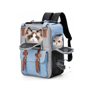 Breathable Pet Backpack with Secure Buckle and Padded Strap for Cats and Small Dogs