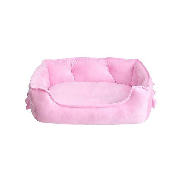 Breathable Pet Bed with Waterproof Bottom and Soft Plush Fabric for Small Dogs