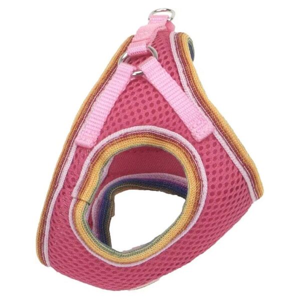 Breathable Pink Bright Mesh Dog Harness for Small Dogs and Puppies