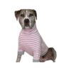 Breathable Pink and Grey Dog Pullover for Large Chest Dogs with Cozy Fit