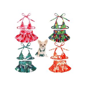 Breathable Polyester Dog Bikini for Small Dogs with Adjustable Straps and Stylish Design