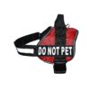 Breathable Red Striped Dog Vest Harness with Quick Release Buckle and Reflective Patches