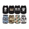 Breathable Small to Medium Dog Puppy T-Shirts with Camouflage Patterns for Summer Wear