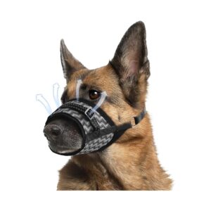 Breathable Soft Comfortable Dog Muzzle for Large Breeds Anti Biting Barking Chewing