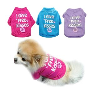 Breathable Soft Cotton Small Dog Shirts for Small Dog Girls Puppy Clothes