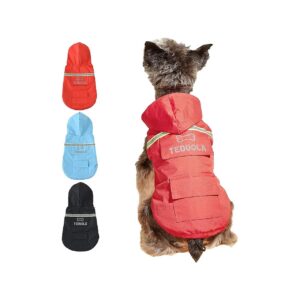 Breathable Waterproof Dog Raincoat with Hood for Small to Medium Breed Dogs