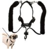 Breathable and Padded Sherpa Sleeves Medium Size Dog Halter Harness for Comfort