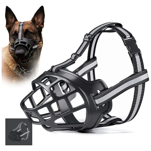 Breathable and Reflective Nylon Dog Muzzle for Large and Medium Breeds