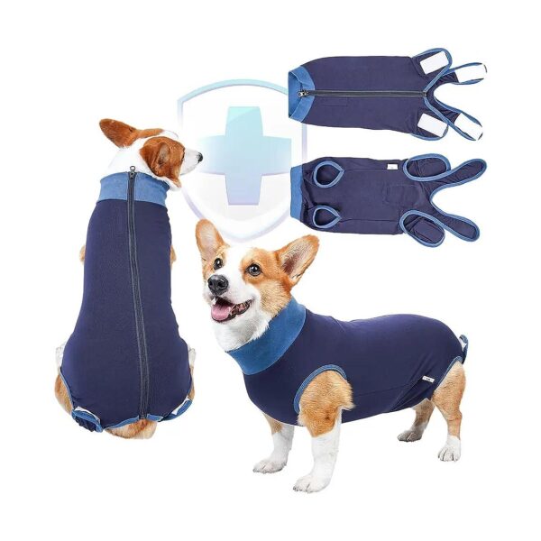 Breathable and Stretchy Dog Recovery Suit for Small to Medium Dogs