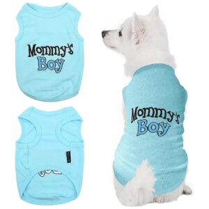 Breathable and Washable Mommy's Boy Dog T-Shirt for Small Dogs