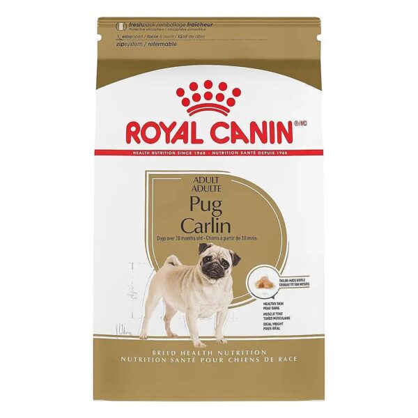 Breed Specific Purebred Pug Adult Dry Dog Food for Coat Health and Weight Management