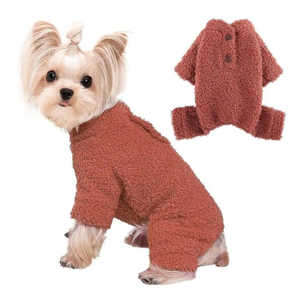 Brick Red Small Dog Clothes for Miniature Dogs and Cats