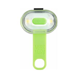 Bright Green LED Dog Safety Light with Adjustable Light Beam and Strobe Function