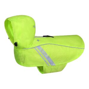 Bright Yellow Dog Raincoat for Small Dogs with Custom Design and Breathable Lining