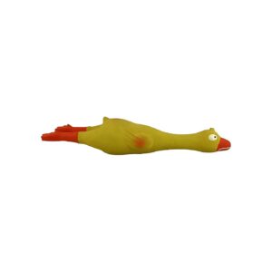 Bright Yellow Squeaky Duck Dog Chew Toy for Puppies and Big Dogs