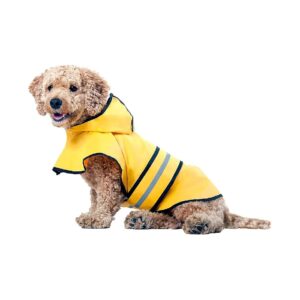 Bright Yellow Waterproof Raincoat with Hood for X-Large Dogs by Ethical Pet