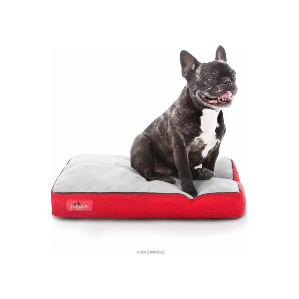 Brindle Shredded Memory Foam Dog Bed with Washable Cover for Orthopedic Support