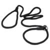 British Style Dog Leash Collar Nylon Rope 4ft Long Small 1/4 inch Black