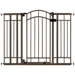 Bronze-Coated Metal Safety Gate for Pet and Baby Containment