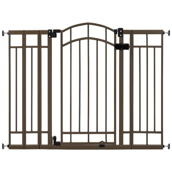 Bronze-Coated Metal Safety Gate for Pet and Baby Containment