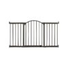 Bronze Metal Extra Wide Safety Gate for Baby and Pet, Hardware Mount