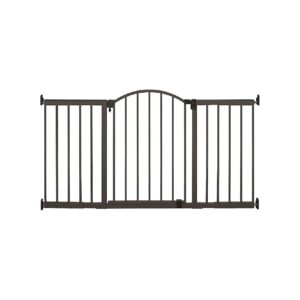 Bronze Metal Extra Wide Safety Gate for Baby and Pet, Hardware Mount