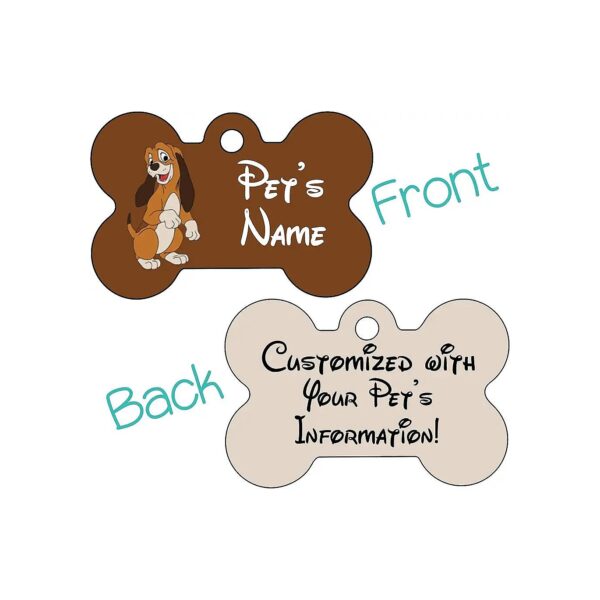 Brown Copper Pet Id Tag for Dogs and Cats with Optional 4 Lines of Text