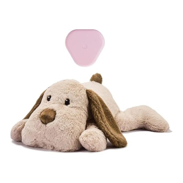 Brown Heartbeat Toy for Canines, Provides Comfort and Reduces Separation Anxiety and Fear