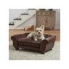 Brown Pet Sofa for Sleeper Pets Up to 10 Lbs with Storage and Washable Cover