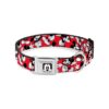 Buckle Closure 1" Wide Large Dog Collar with Mickey Mouse Pose Design Black