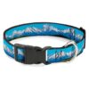 Buckle Down Clip Collar Medium Landscape Snowy Mountains Pattern