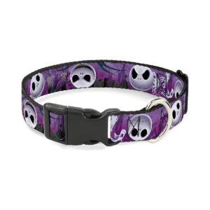 Buckle Down Polyester Clip Collar with Ghosts in Cemetery Design