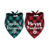 Buffalo Plaid Pet Scarves 2 Pack for Dogs Medium Large Sizes