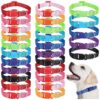 Bulk Pack of 27 Adjustable Dog Collars in 9 Colors for Small Medium Dogs