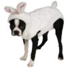 Bunny Rabbit Pet Costume for Small Dogs Complete with White Hood and Pink-lined Ears