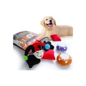 Busy Dog Toys with Storage Bag, Interactive Plush Puppy Toys for Small Medium Dogs