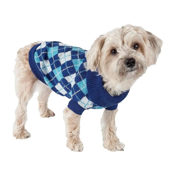 Cable Knitted Dog Sweater with Turtle Neck for Fashionable Pet Wear