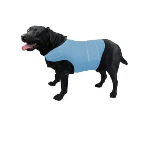 Calming Anxiety Relief Shirt for Dogs with Adjustable Waist XL Blue