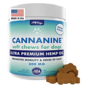 Calming Chews for Dogs with Natural Bacon Flavor and Hemp for Stress Relief