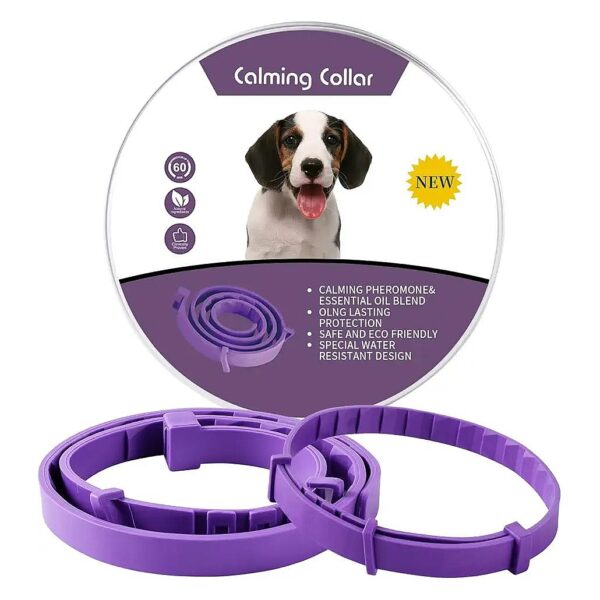 Calming Collar for Dogs with Anxiety Relief Pheromones 25 Inches 2 Packs