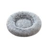 Calming Donut Dog Bed for Large Size Breeds 31 inches Round Faux Fur Cushion