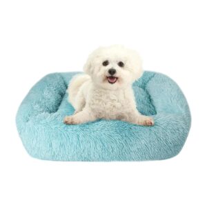 Calming Medium Dog Bed 26'' x 22'' Soft Plush Orthopedic Sleeping Bed with Sides for Pets