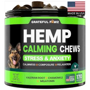 Calming Natural Dog Treats Made with Hemp Oil Valerian for Anxiety Reduction in Pets