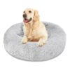 Calming Round Dog Bed Small Medium Large Sizes Waterproof Faux Fur