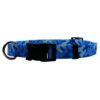 Camo Blue Polyester Dog Collar Size Teacup 4 to 9 Inches Long