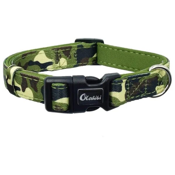 Camouflage Dog Collar with Neoprene Padded Polyester Webbing for Small Medium Large Dogs