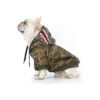 Camouflage Dog Hoodie with Shark Mouth Design and Brushed Fleece Lining for Small Dogs